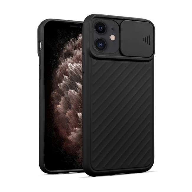 Slide Camera Shield Case and Screen Protector for iphone 11 - Black