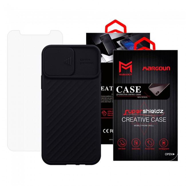 Slide Camera Shield Case and Screen Protector for iphone 11 - Black
