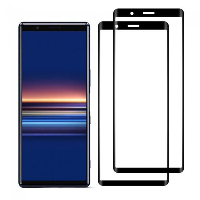 Sony Xperia 10 2 Side Glue 9D Screen Protector 2-Pack Super Shieldz by Margoun