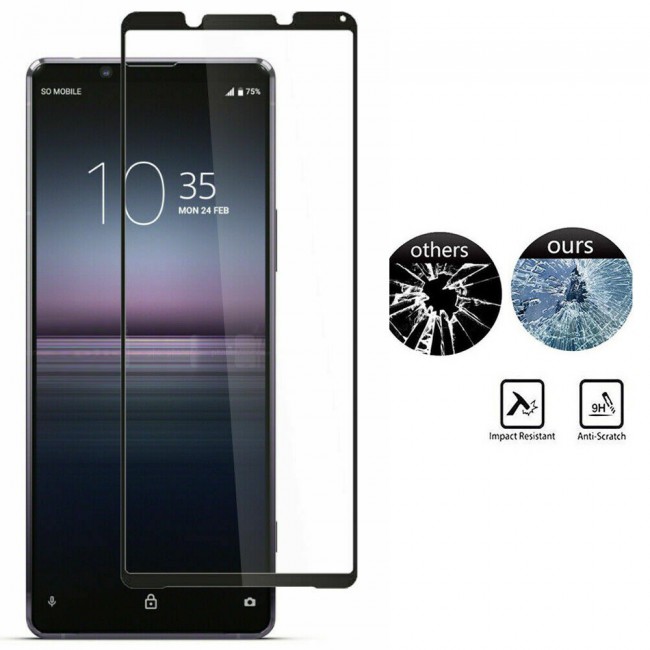 Sony Xperia 10 iii Glass 3D Tempered 2Pack Super Shieldz Margoun - Black Frame