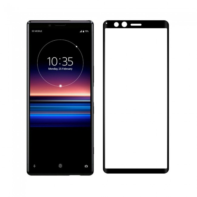 Sony Xperia 1 Glass 3D Tempered Screen Protector Ultimate by Margoun - Black Edge
