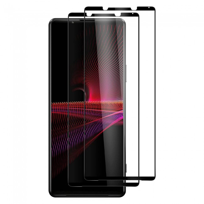 Sony Xperia 1 iii Side Black 3D Screen Protector Super Shieldz by Margoun - 2-Pack