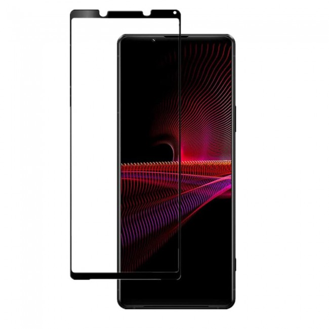 Sony Xperia 1 iii Glass 3D Tempered Screen Protector Ultimate by Margoun - Side Black