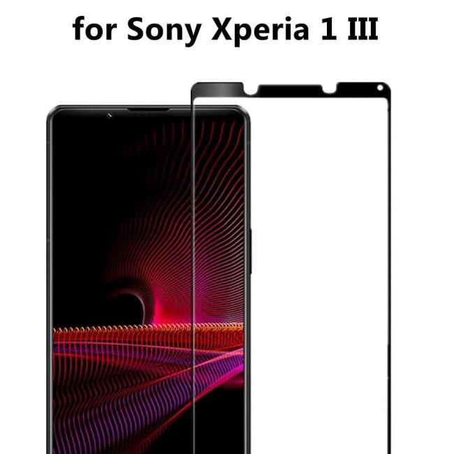 Sony Xperia 1 iii Glass 3D Tempered Screen Protector Ultimate by Margoun - Side Black