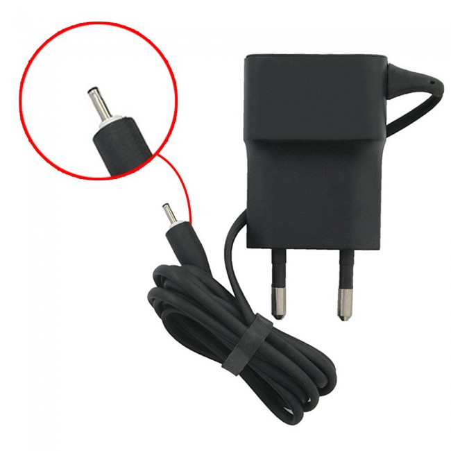 Margoun Thin Pin AC-11E (2mm) Charger with EU 2-Pin Plug for Nokia Phones - Black
