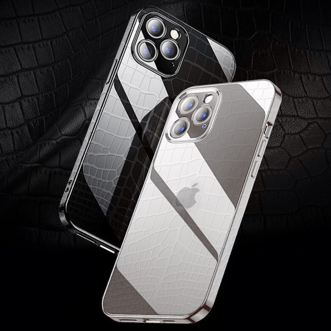 Margoun Transparent Back Protector Sticker with Crocodile Design for iPhone 12 Pro Max – White