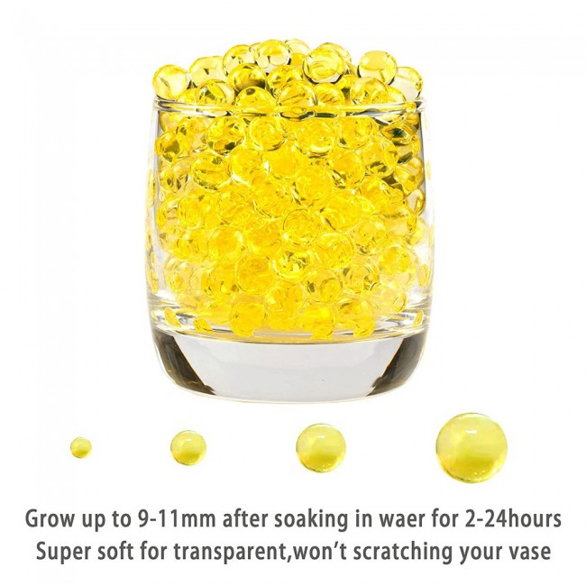 Water Beads Jelly Water Balls 1000Pcs 33 grams -  Yellow
