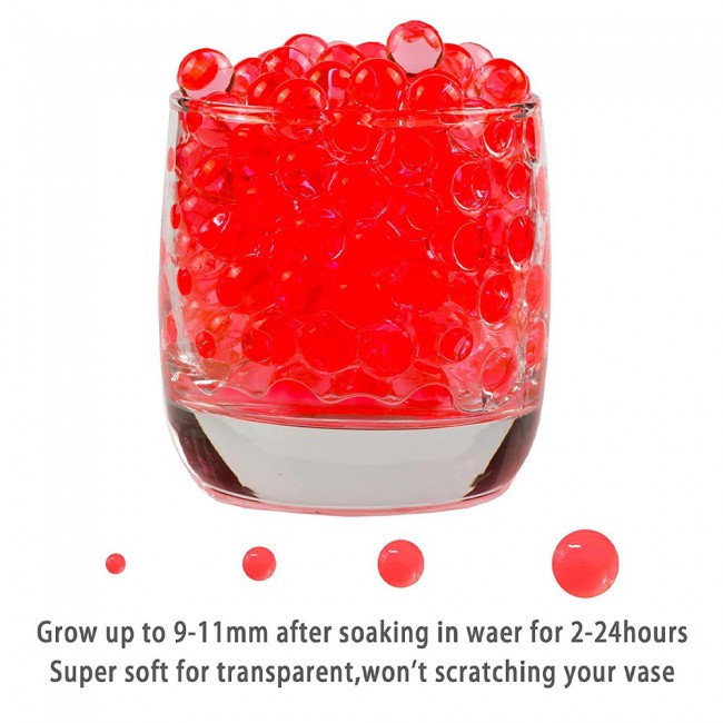 Water Beads Jelly Water Balls 500Pcs 16.5 grams - Red