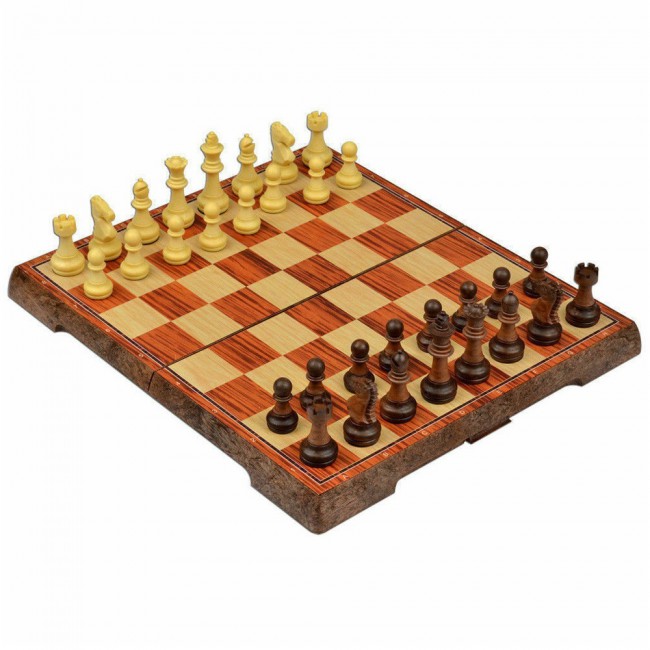 Margoun Wooden Plastic Magnetic and Folding Chess Board Game