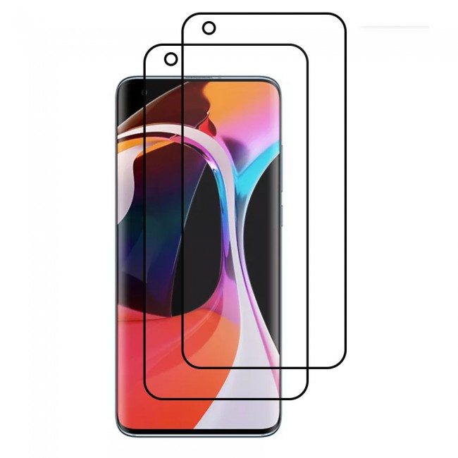 Xiaomi Mi 10 5G Tempered Glass 3D 2 Pack Super Shieldz Margoun- Black Frame