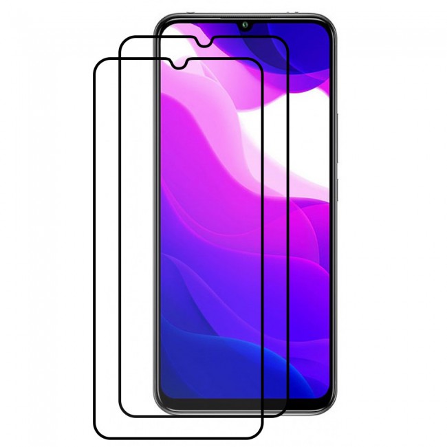 Xiaomi Mi 10 Lite 5G Tempered Glass 3D 2 Pack Super Shieldz Margoun- Black Frame