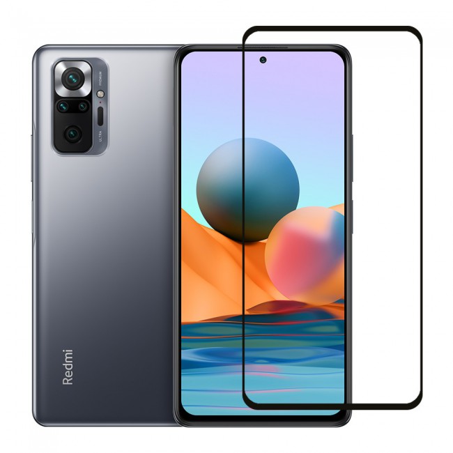 Xiaomi Redmi Note 10 Tempered Glass 3D Grand Shieldz Margoun - Black Frame