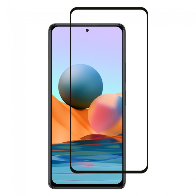 Xiaomi Redmi Note 10 Tempered Glass 3D Grand Shieldz Margoun - Black Frame