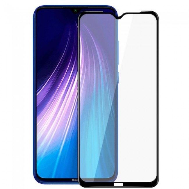 Xiaomi Redmi Note 8 Tempered Glass 3D Screen Protector Ultimate Margoun - Side Black