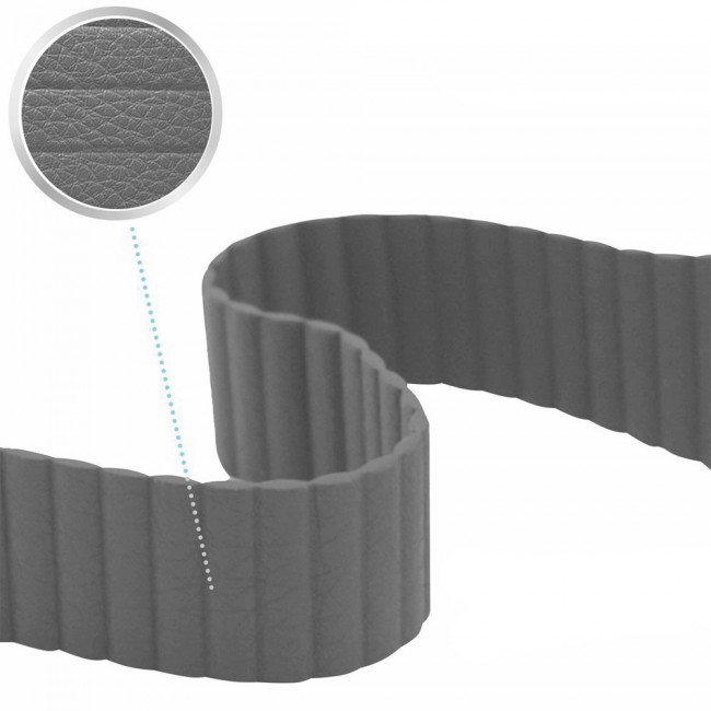 Apple Watch Band 38-40-41mm Leather Loop with Magnet Lock Strap Replacement Band In Grey