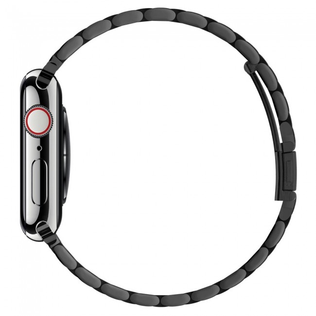 Apple Watch Band 38-40-41mm Buckle Stainless Steel Strap Henlein Series by Margoun - Charcoal Black