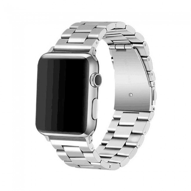 Apple Watch Band 38-40-41mm Replacement Stainless Steel with Axel Adapters - Silver