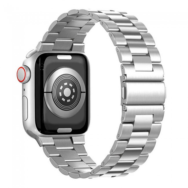 Apple Watch Band 38-40-41mm Replacement Stainless Steel with Axel Adapters - Silver