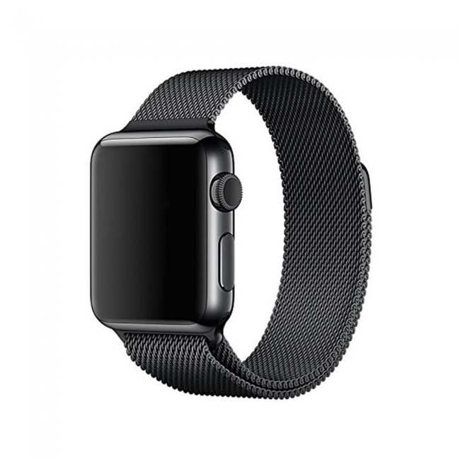 Apple Watch Band 42-44-45mm Milanese Loop Band - 2-Pack Black