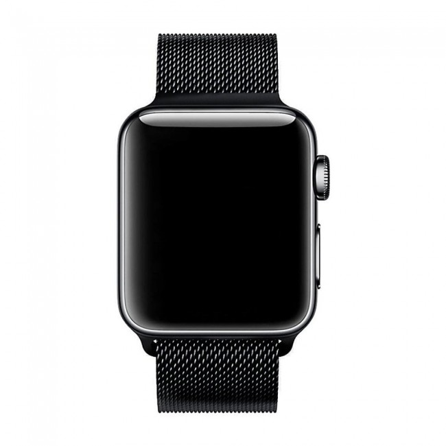 Apple Watch Band 42-44-45mm Milanese Loop Band - 2-Pack Black