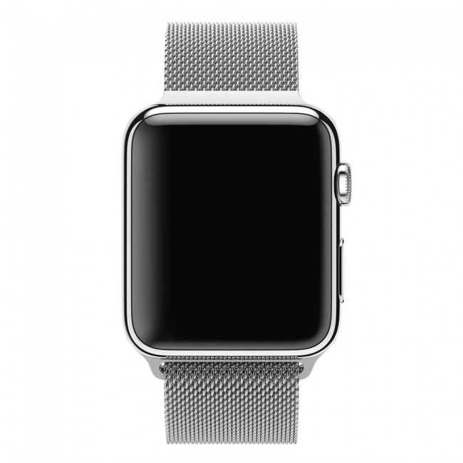 Apple Watch Band 42-44-45mm Milanese Loop Strap - 2-Pack Silver