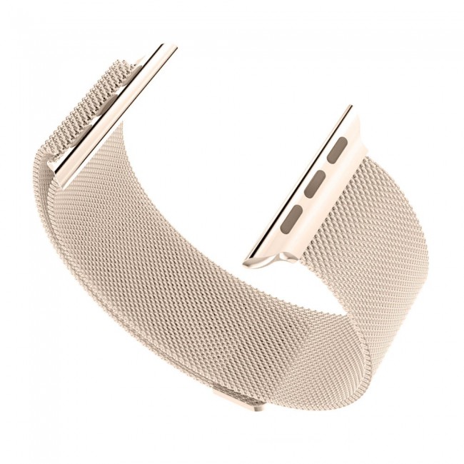 Apple Watch Band 42-44-45mm Milanese Loop Strap - 2-Pack Red Gold