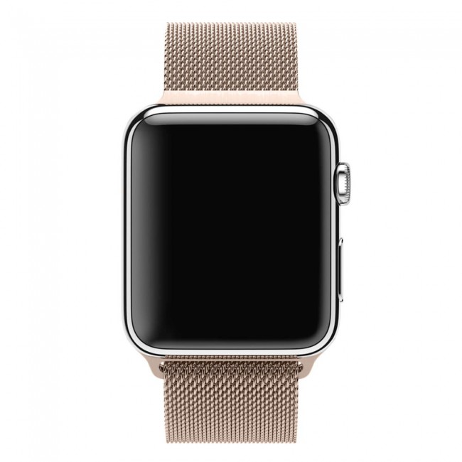 Apple Watch Band 42-44-45mm Milanese Loop Strap - 2-Pack Red Gold