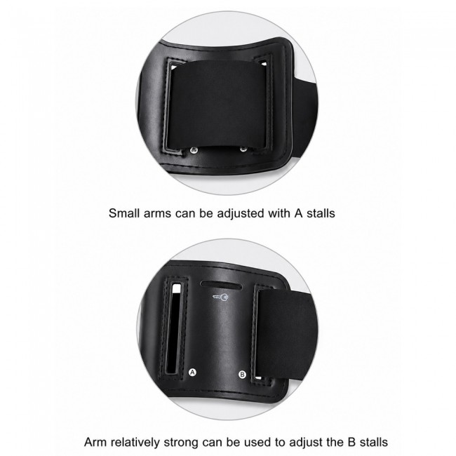 MARGOUN Ultra-Slim Sports Armband Compatible with iPhone 15 Pro  – Sweatproof Running Phone Holder, Exercise Case Pouch for Gym Training, Workouts and Outdoor Cycling - Black