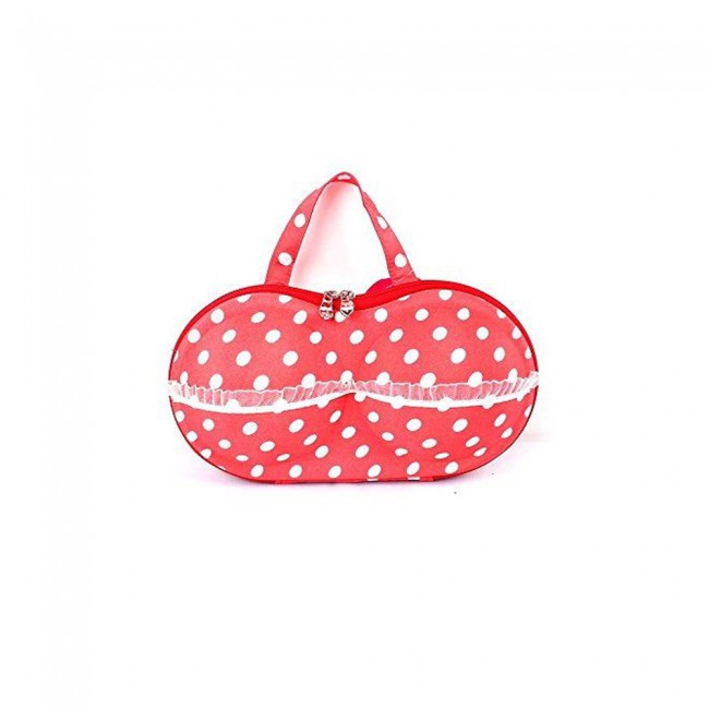 Bra Organizer Bag Polka Dot-Red and White