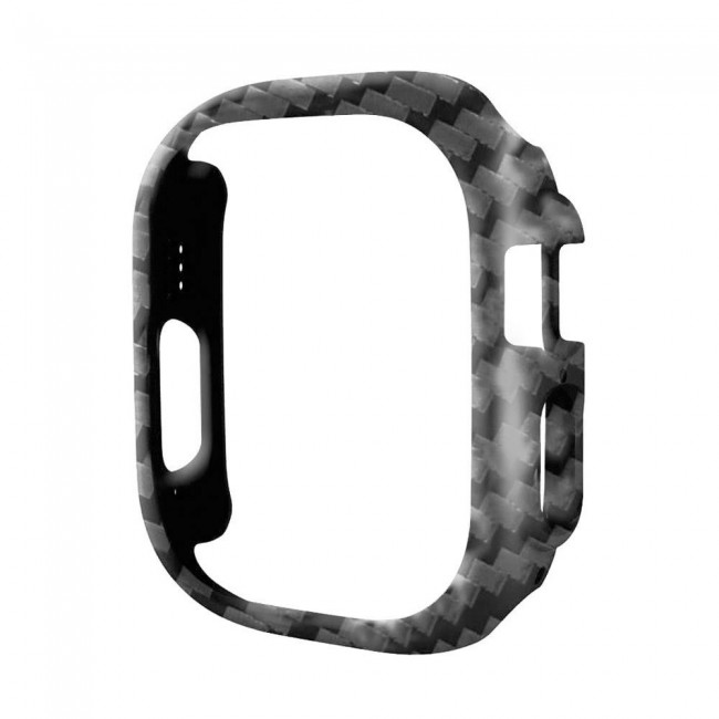 Apple Watch Ultra 49mm Case Protective Hard PC Cover Shockproof Hollow Bumper Frame Guard Compatible with iWatch Ultra 49mm Carbon Fiber Pattern