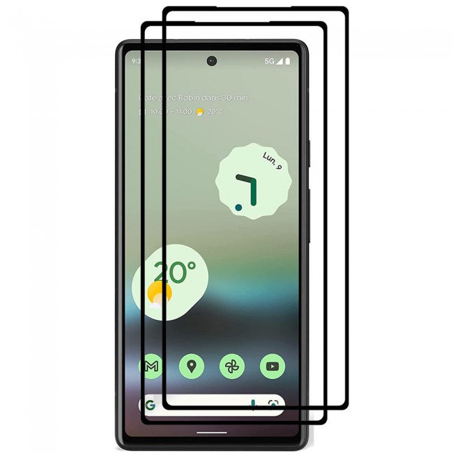 Google Pixel 6a Screen Protector Tempered Glass 3D Super Shieldz Margoun - 2 Pack
