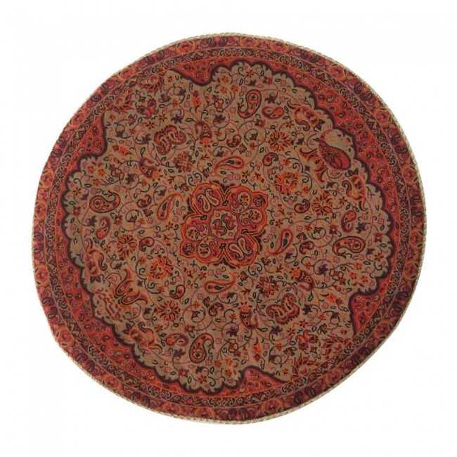 Margoun Persian Handmade Silk Table Cloth with Traditional Design - Wine