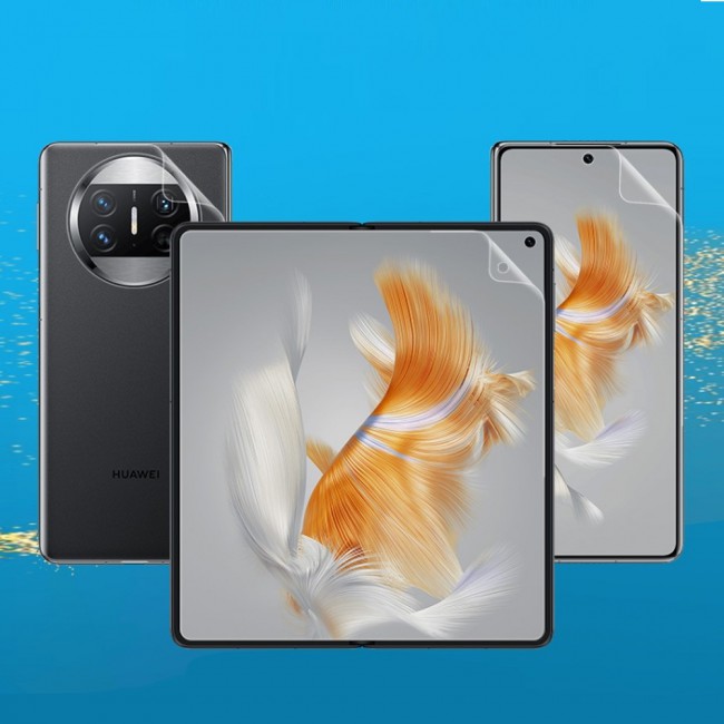 Huawei Mate X3 Screen Protector PET Hydrogel Film Flexible Front and Back Full Coverage Transparent TPU Touch Sensitive Film Margoun