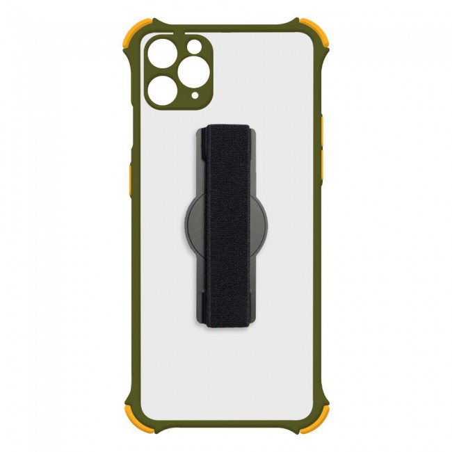 iPhone 11 Pro Frosted Gorilla Cover with Silicone Edge And Finger