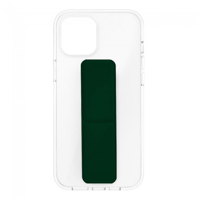 iPhone 12 Pro Max TPU Case Cover with Foldable Handgrip Kickstand by Margoun – Dark Green