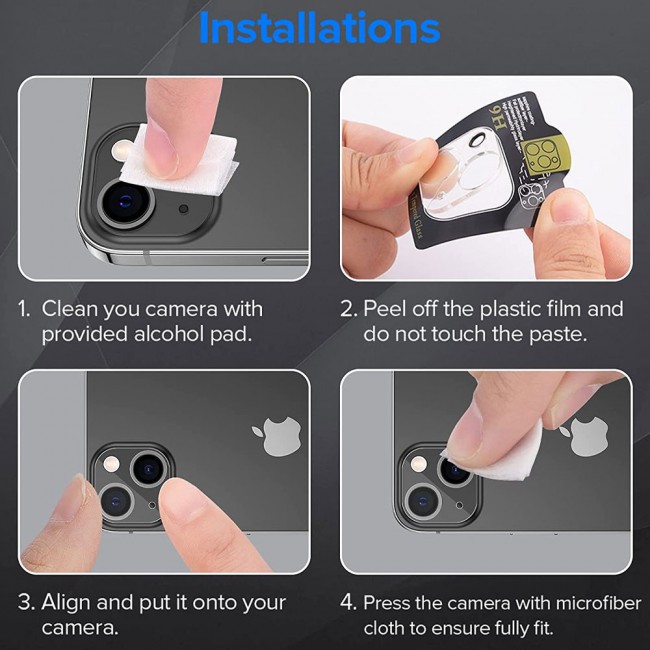 iPhone 13 Mini Camera Lens Protector 3D Tempered Film by Margoun