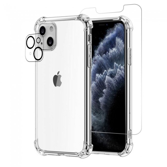 3Pack iPhone 13 Mini Lens Protector and Gorilla Case Cover and Screen Protector by Margoun