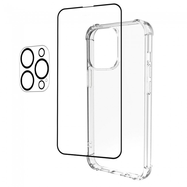 3Pack iPhone 13 Pro Lens Protector and Gorilla Case Cover and 3D Screen Protector by Margoun
