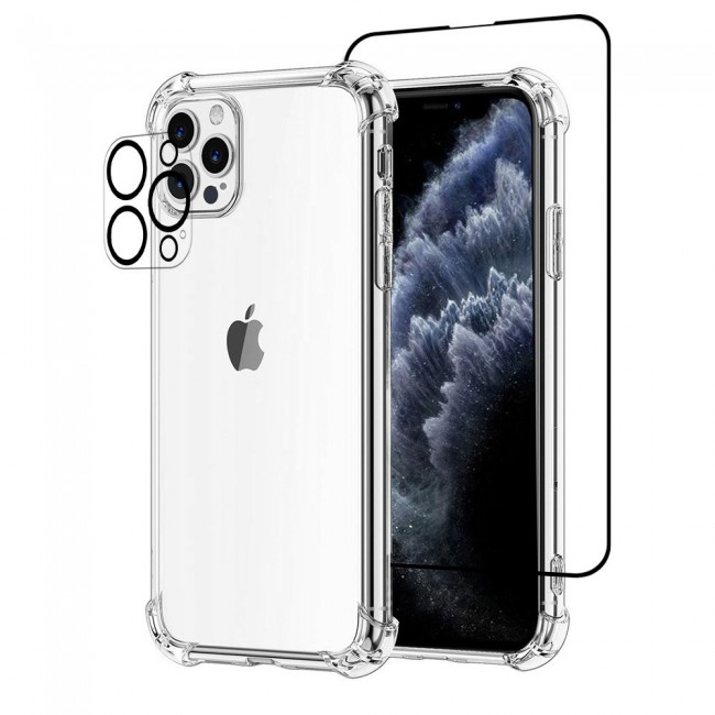 3Pack iPhone 13 Pro Lens Protector and Gorilla Case Cover and 3D Screen Protector by Margoun