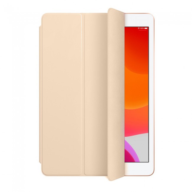ipad 10.2 inch Flip Case Trifold PU Leather Cover - Black , Beige , Red