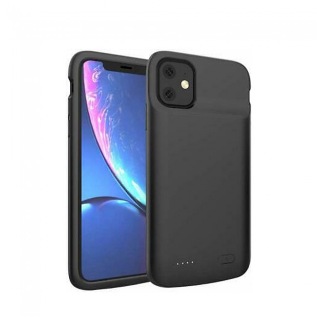 2Pack iphone 11 Smart Battery Case 4500mAh with 3D Screen Protector - Black