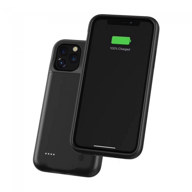 iphone 11 Pro Max Battery Case 4500mAh Smart Charging Case Backup Battery - Black
