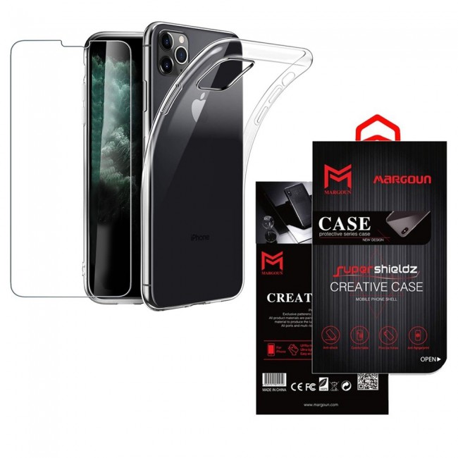 iphone 11 Pro Max Screen Protector and Case Cover Clear Margoun 2 Pack (6.5 inch)