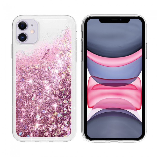 iphone 11 Liquid Crystal Glitter Case Cover-Pink