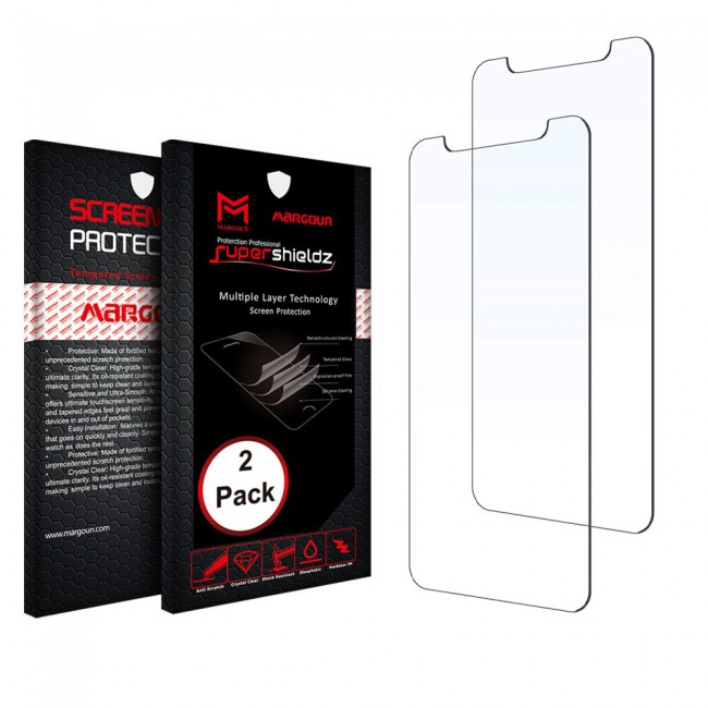 iphone 11 Pro Max Glass screen Protector 2-Pack Super Shieldz by Margoun