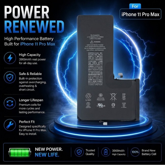 Margoun Replacement Battery for iPhone 11 Pro Max, High Capacity Li-ion Internal Battery Cell