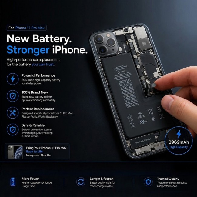 Margoun Replacement Battery for iPhone 11 Pro Max, High Capacity Li-ion Internal Battery Cell