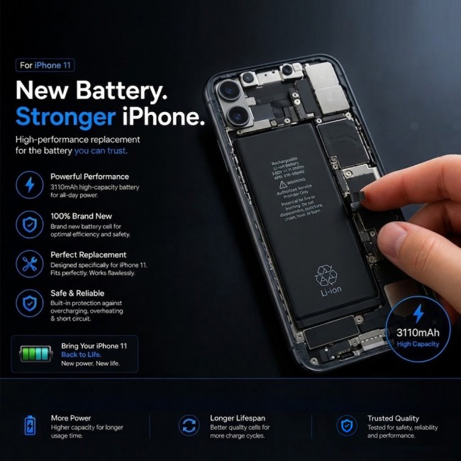 Margoun Replacement Battery for iPhone 11 , High Capacity Li-ion Internal Battery Cell