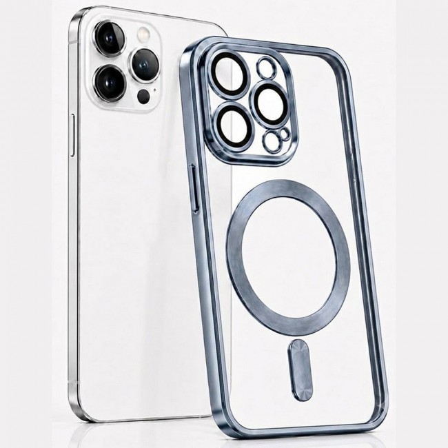 MARGOUN MagSafe Magnetic Clear for iPhone 14 Pro Case – Slim Shockproof Protective Cover with Bumper and Camera Lens Protection - Seria Blue