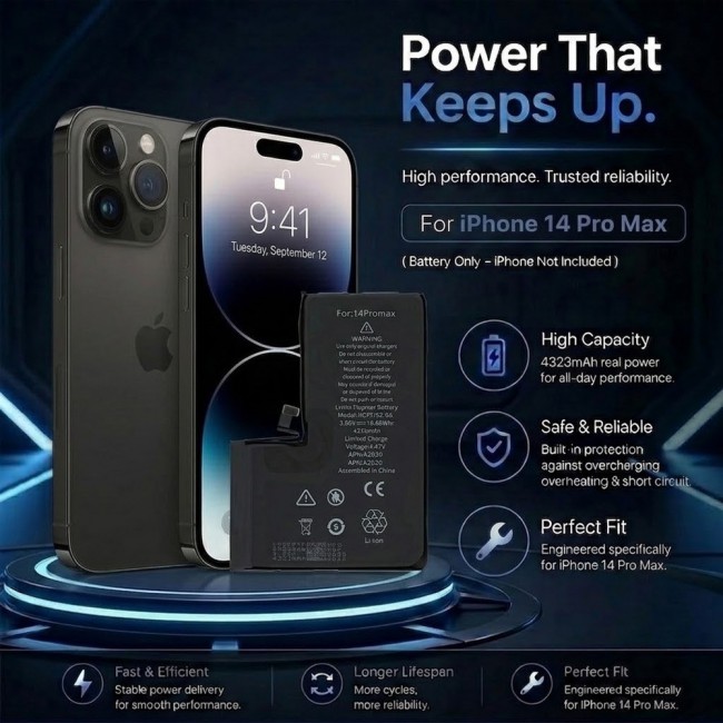 Margoun Replacement Battery for iPhone 14 Pro Max, High Capacity Li-ion Internal Battery Cell